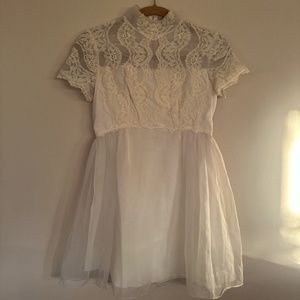 Vintage white lace dress